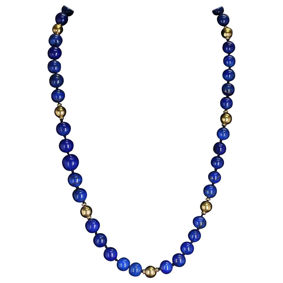 Lapis Lazuli Beaded Necklace | Made In Earth US