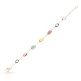 Multi-Sapphire Rose Cut Bracelet, 18K