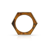 Hexagonal-Cut Tiger's Eye Convertible Ring and Pendant, 18k