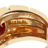 Cartier Maillon Panthere Design Oval Ruby and Diamonds Ring, 18 Karat Yellow